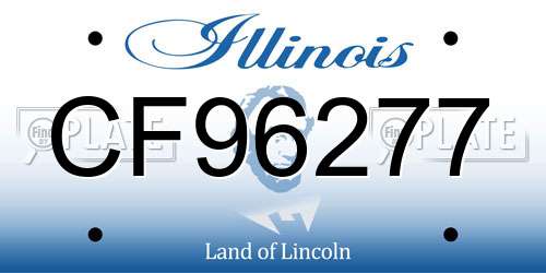 CF96277 Illinois License Plate