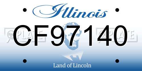 CF97140 Illinois License Plate