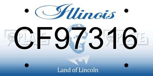 CF97316 Illinois License Plate