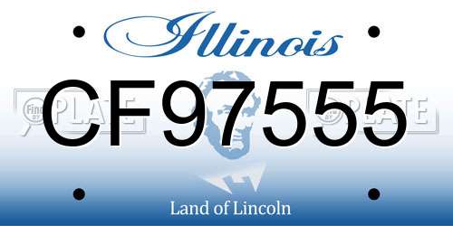 CF97555 Illinois License Plate