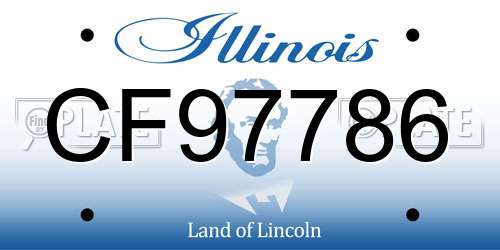 CF97786 Illinois License Plate