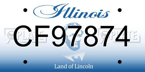 CF97874 Illinois License Plate