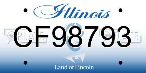 CF98793 Illinois License Plate