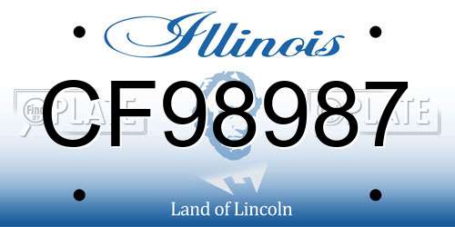 CF98987 Illinois License Plate