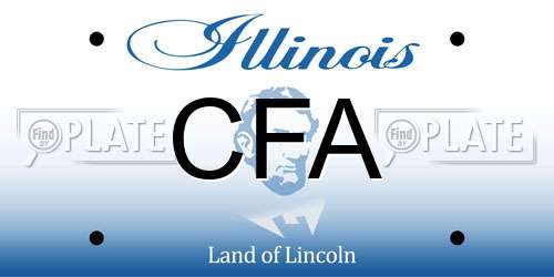 CFA Illinois License Plate