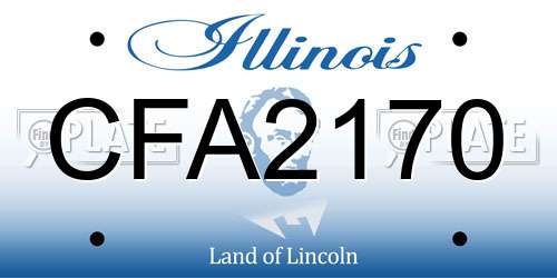 CFA2170 Illinois License Plate