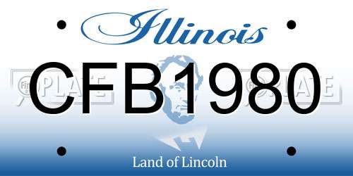 CFB1980 Illinois License Plate