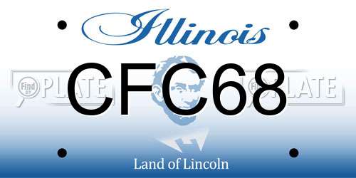 CFC68 Illinois License Plate