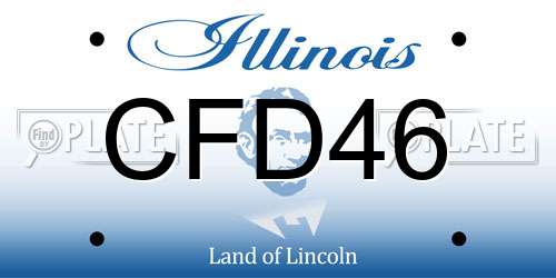 CFD46 Illinois License Plate