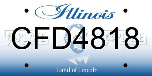CFD4818 Illinois License Plate