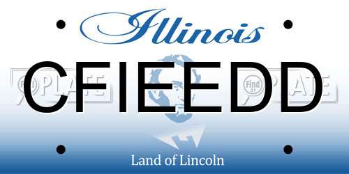 CFIEEDD Illinois License Plate