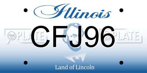 CFJ96 Illinois License Plate