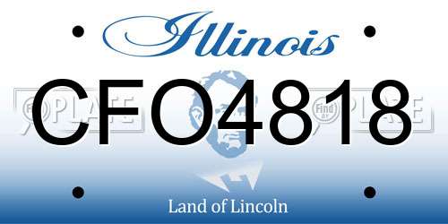 CFO4818 Illinois License Plate