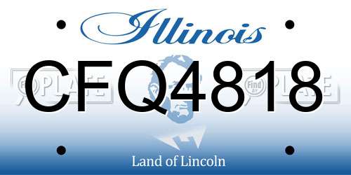 CFQ4818 Illinois License Plate