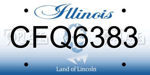 CFQ6383 Illinois License Plate