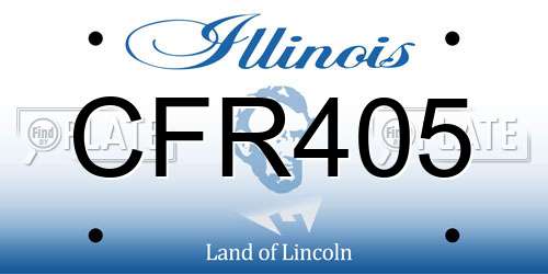 CFR405 Illinois License Plate