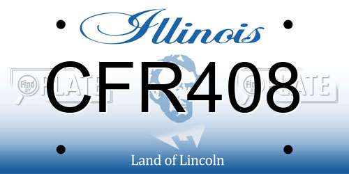 CFR408 Illinois License Plate