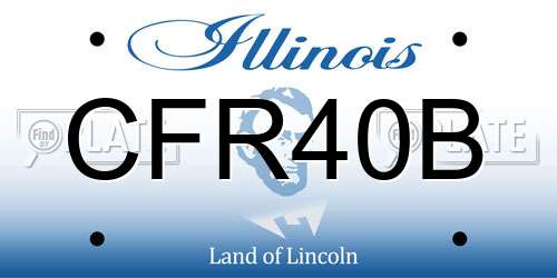 CFR40B Illinois License Plate