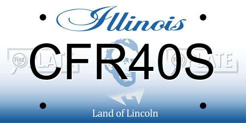 CFR40S Illinois License Plate