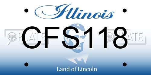 CFS118 Illinois License Plate