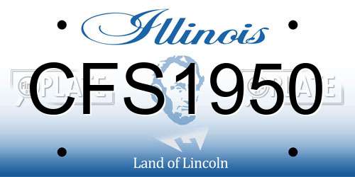 CFS1950 Illinois License Plate