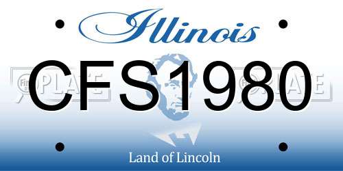CFS1980 Illinois License Plate