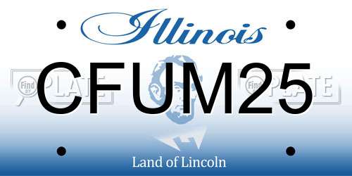 CFUM25 Illinois License Plate