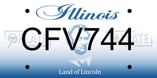 CFV744 Illinois License Plate