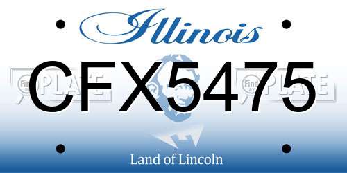 CFX5475 Illinois License Plate