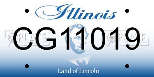 CG11019 Illinois License Plate