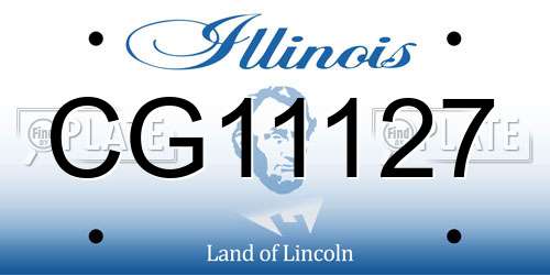 CG11127 Illinois License Plate
