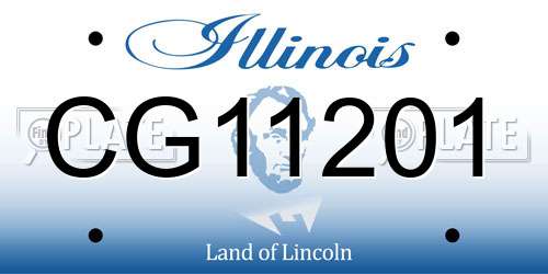 CG11201 Illinois License Plate