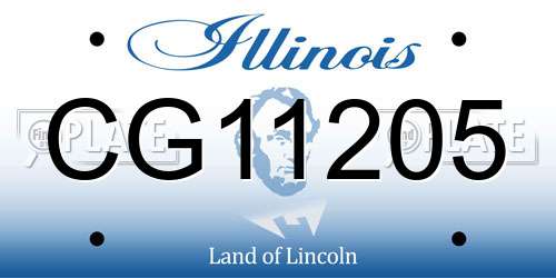 CG11205 Illinois License Plate