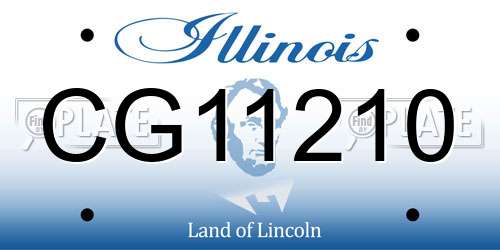CG11210 Illinois License Plate