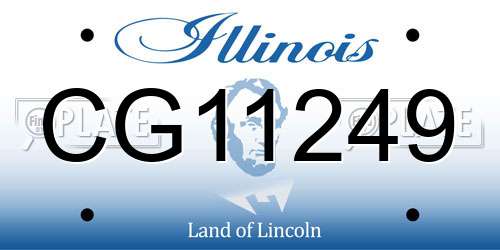 CG11249 Illinois License Plate