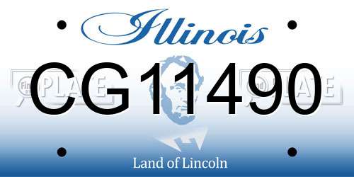 CG11490 Illinois License Plate