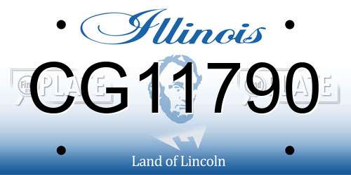CG11790 Illinois License Plate