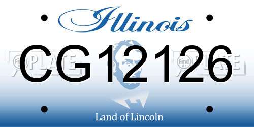 CG12126 Illinois License Plate