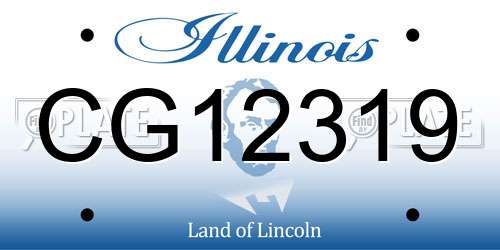 CG12319 Illinois License Plate
