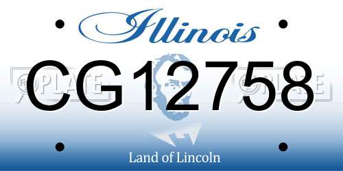 CG12758 Illinois License Plate