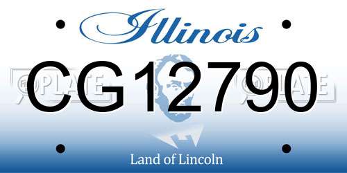 CG12790 Illinois License Plate