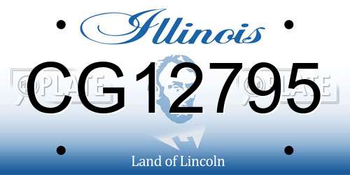 CG12795 Illinois License Plate