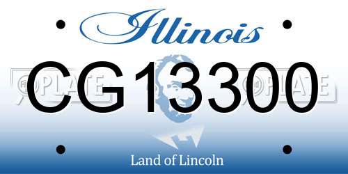 CG13300 Illinois License Plate