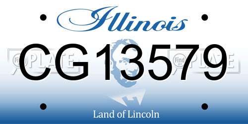 CG13579 Illinois License Plate