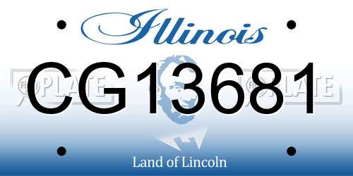CG13681 Illinois License Plate
