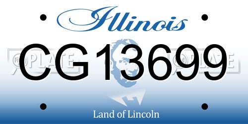 CG13699 Illinois License Plate