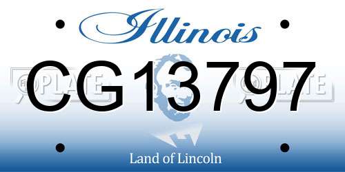 CG13797 Illinois License Plate