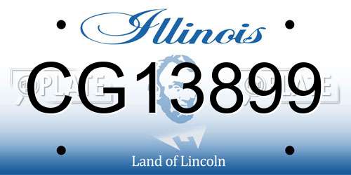 CG13899 Illinois License Plate