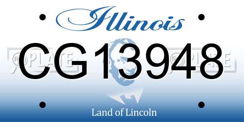 CG13948 Illinois License Plate