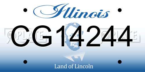 CG14244 Illinois License Plate